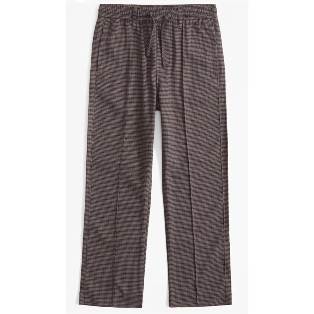 ABERCROMBIE & FITCH  Casual Dress Pants  - Brown Houndstooth - NWOT Boys 13/14